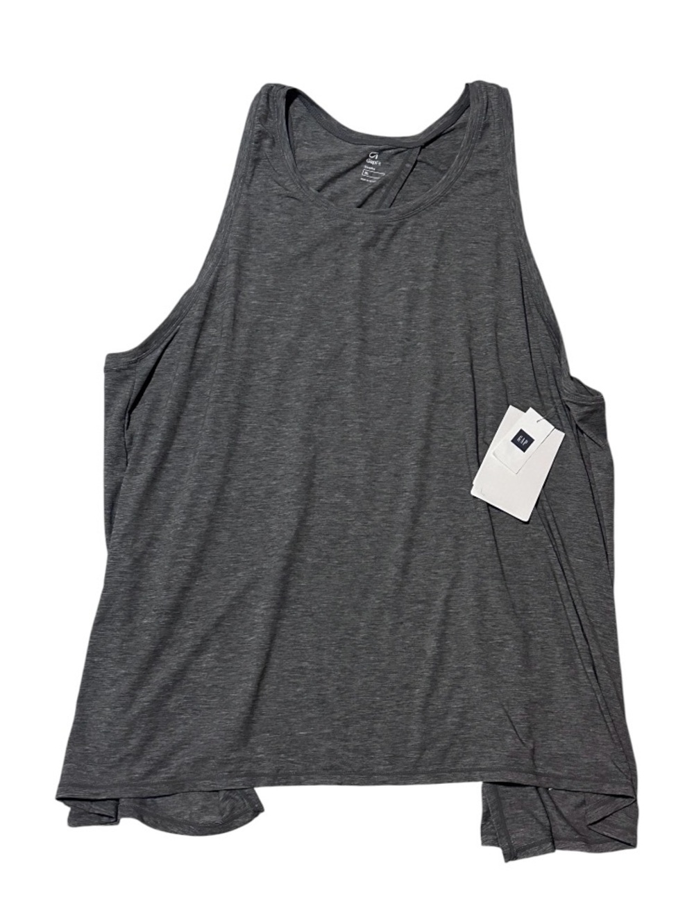 GAP Gray Ribbed Openback Tank